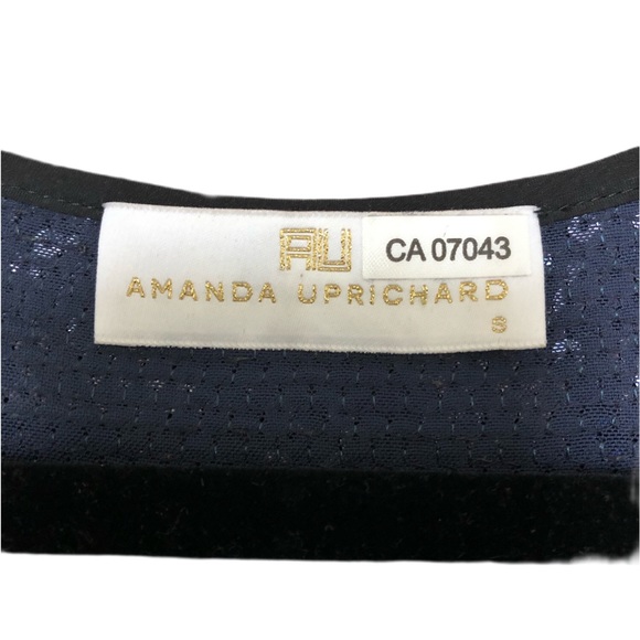 Amanda Uprichard Sapphire blue/navy sequined Top S - Picture 9 of 10